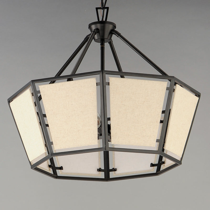 Montauk 4 Light 24" Pendant in Black