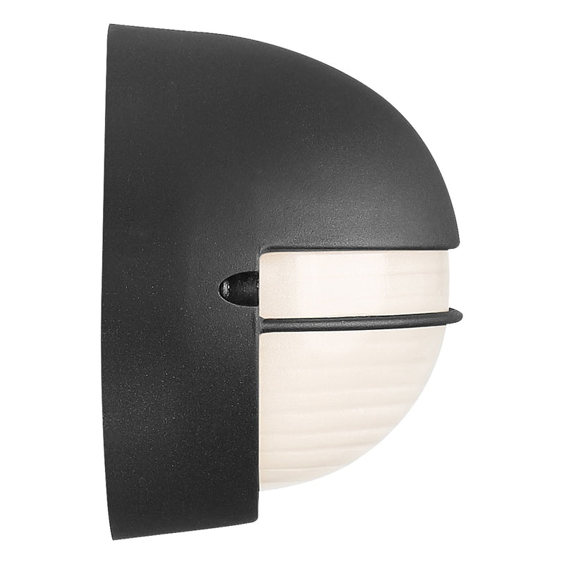 Clifton Oval LED Outdoor Bulkhead Light in Black