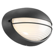 Clifton Oval LED Outdoor Bulkhead Light in Black