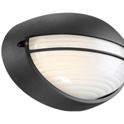 Clifton Oval LED Outdoor Bulkhead Light in Black