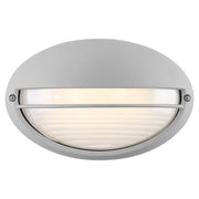 Clifton Oval LED Outdoor Bulkhead Light in Satin