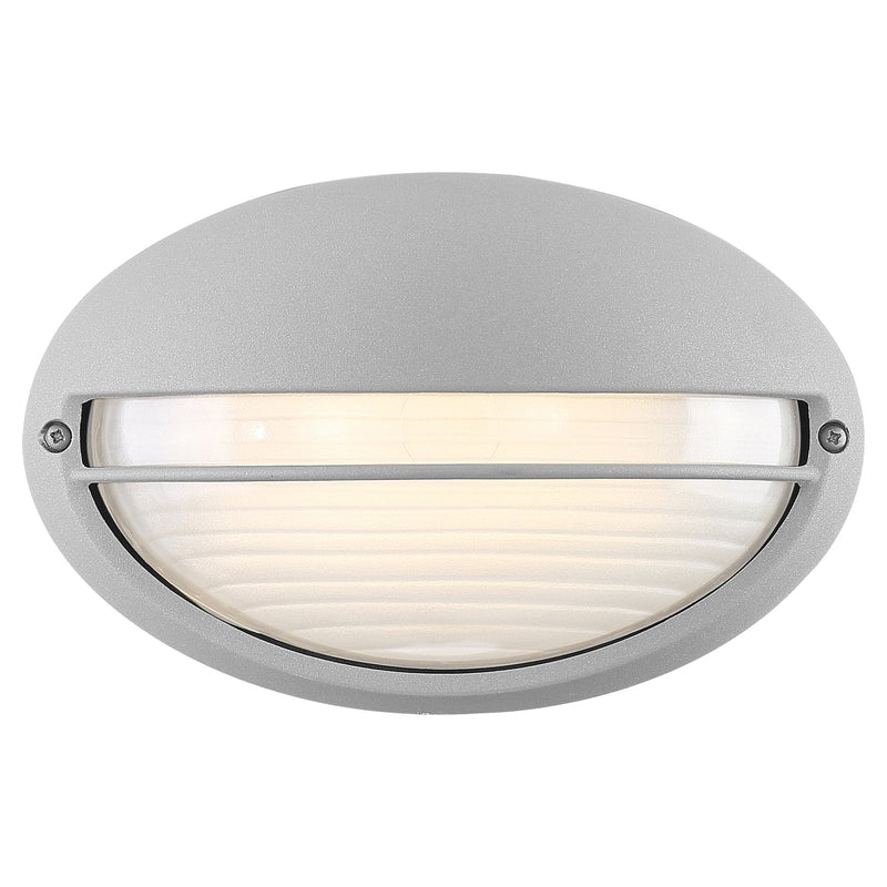 Clifton Oval LED Outdoor Bulkhead Light in Satin