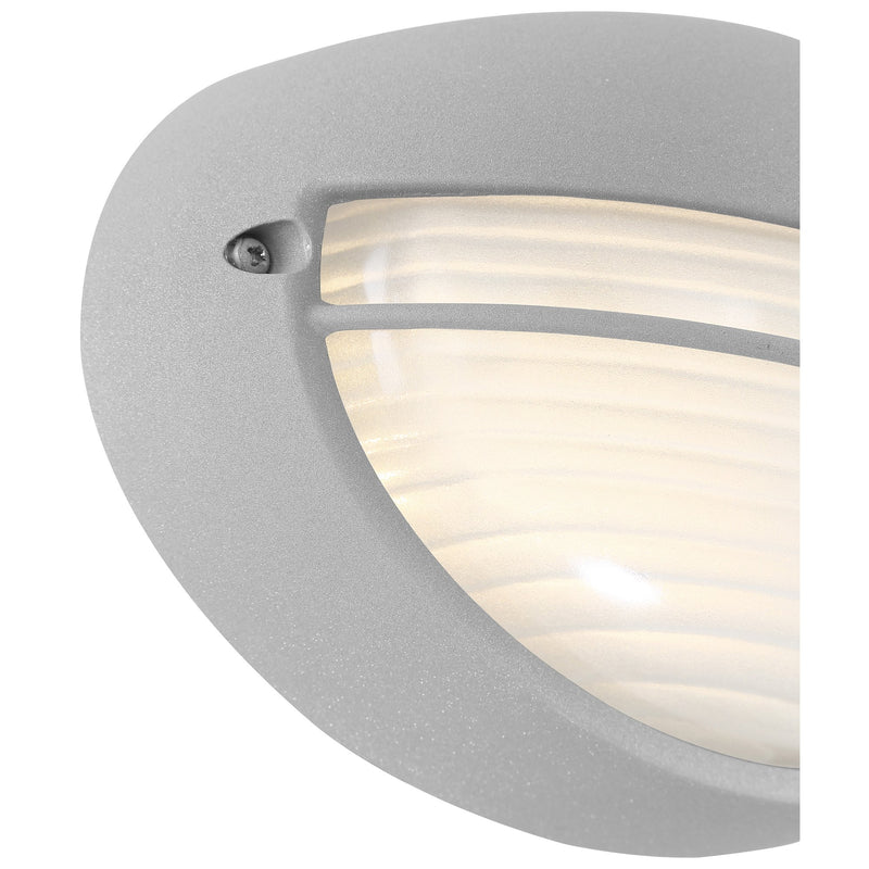 Clifton Oval LED Outdoor Bulkhead Light in Satin