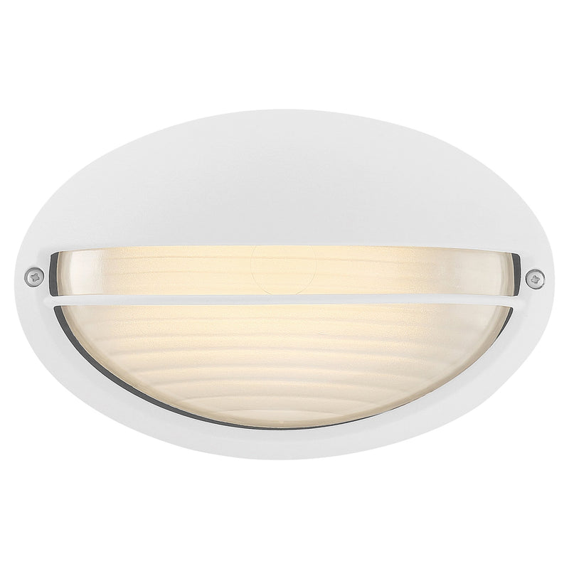 Clifton Oval LED Outdoor Bulkhead Light in White