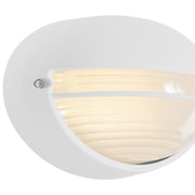 Clifton Oval LED Outdoor Bulkhead Light in White