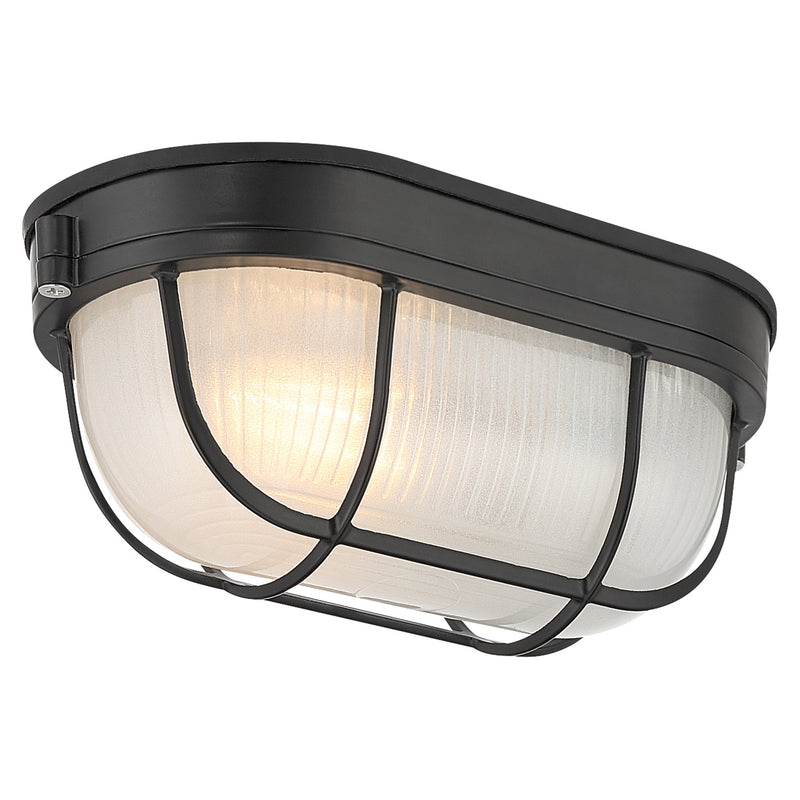 Nauticus Dual Mount Small Outdoor Bulkhead Light in Black