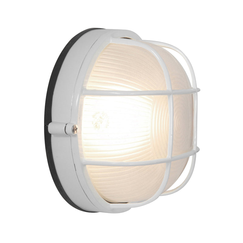 Nauticus Round Dual Mount 7" Outdoor Bulkhead Light in White