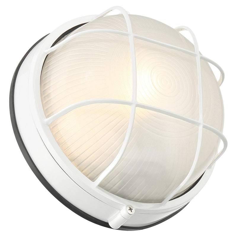 Nauticus Round Dual Mount 7" Outdoor Bulkhead Light in White
