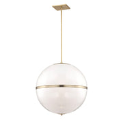 Truax 4 Light 30" Pendant in Aged Brass