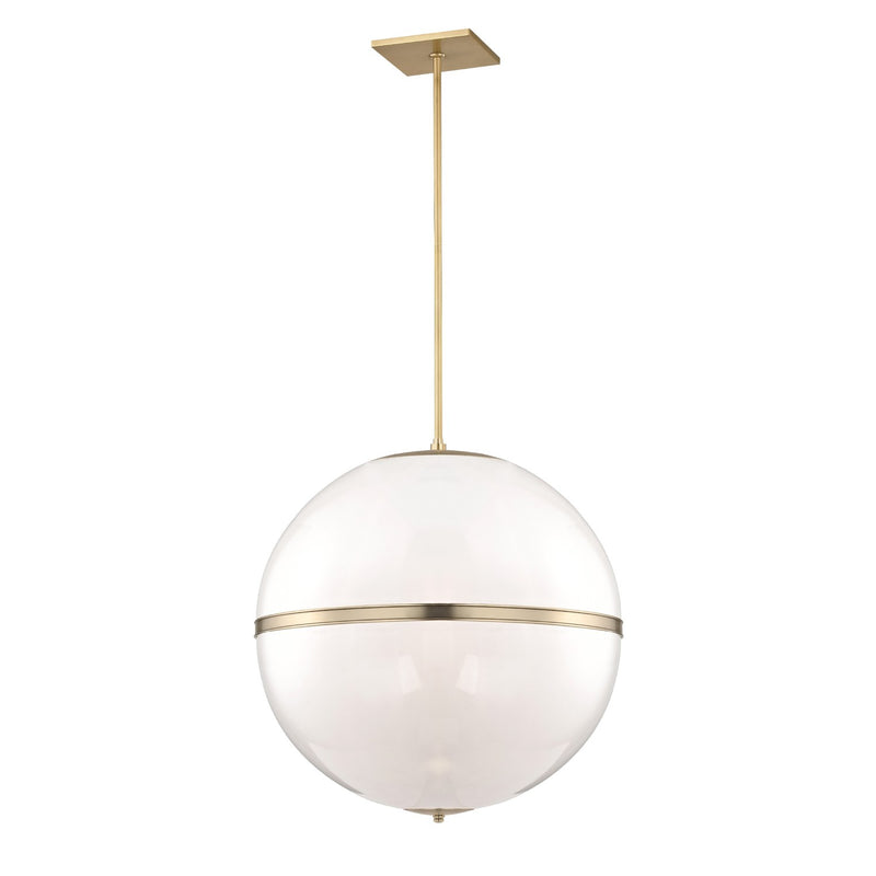 Truax 4 Light 30" Pendant in Aged Brass