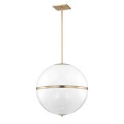 Truax 4 Light 30" Pendant in Aged Brass