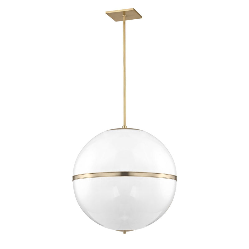 Truax 4 Light 30" Pendant in Aged Brass