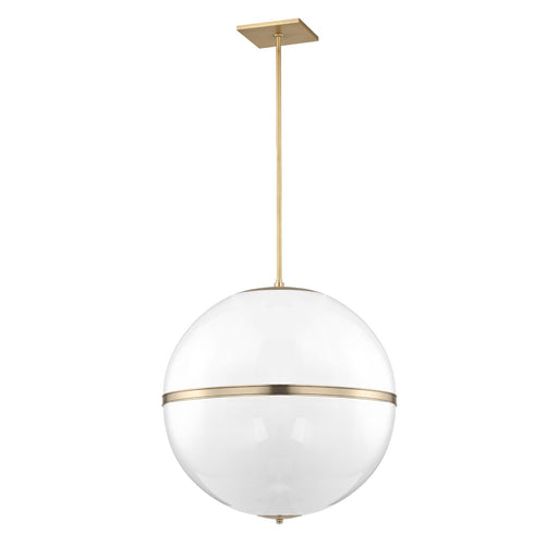 Truax 4 Light 30" Pendant in Aged Brass
