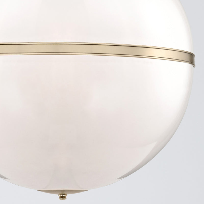 Truax 4 Light 30" Pendant in Aged Brass
