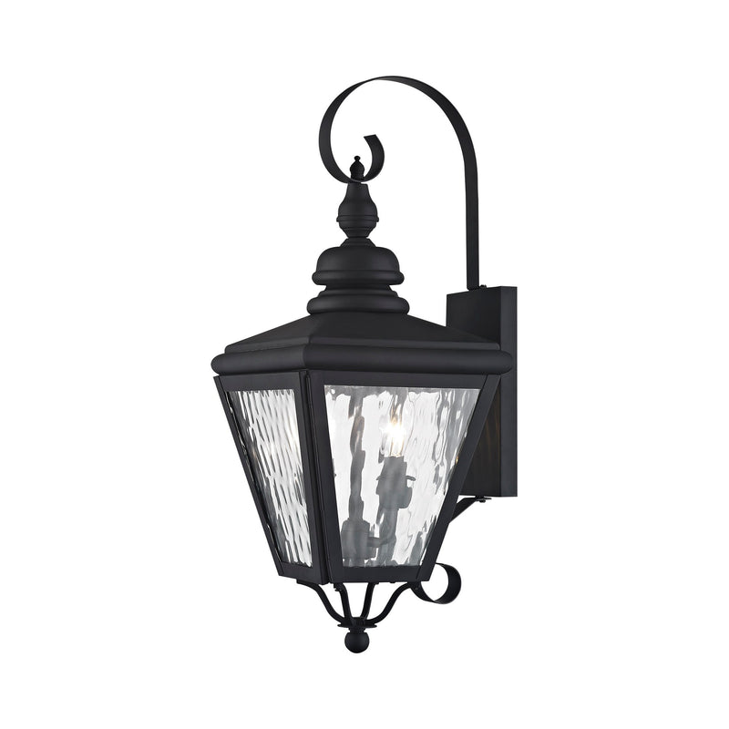 Cambridge 2-Light Medium Outdoor Wall Lantern in Black