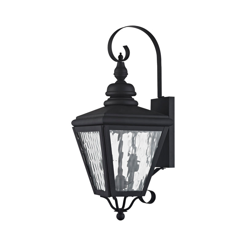 Cambridge 2-Light Medium Outdoor Wall Lantern in Black