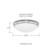 Hansen 2-Light Flush Mount in Chrome