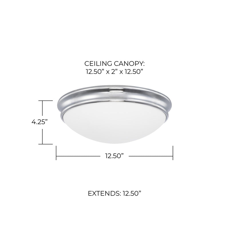 Hansen 2-Light Flush Mount in Chrome