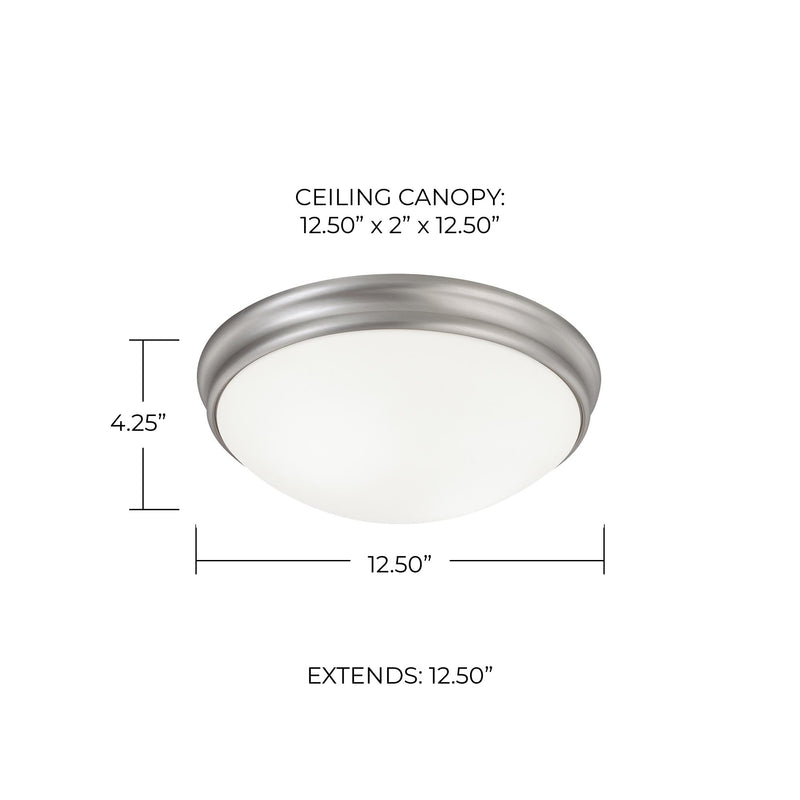 Hansen 2-Light Flush Mount in Matte Nickel