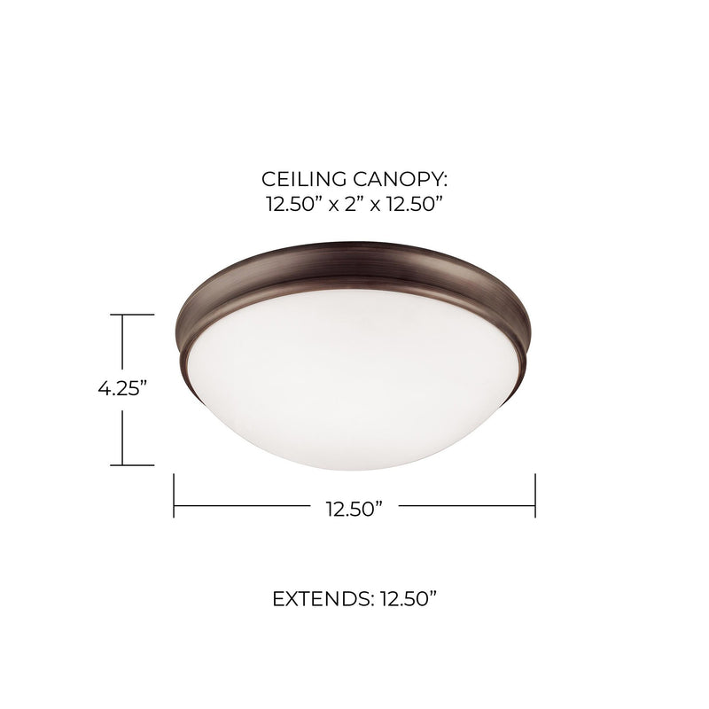 Hansen 2-Light Flush Mount in Oil Rubbed Bronze