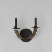 Basque 2 Light Wall Sconce in Driftwood / Anthracite