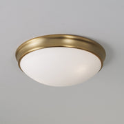 Hansen 3-Light Flush Mount in Aged Brass