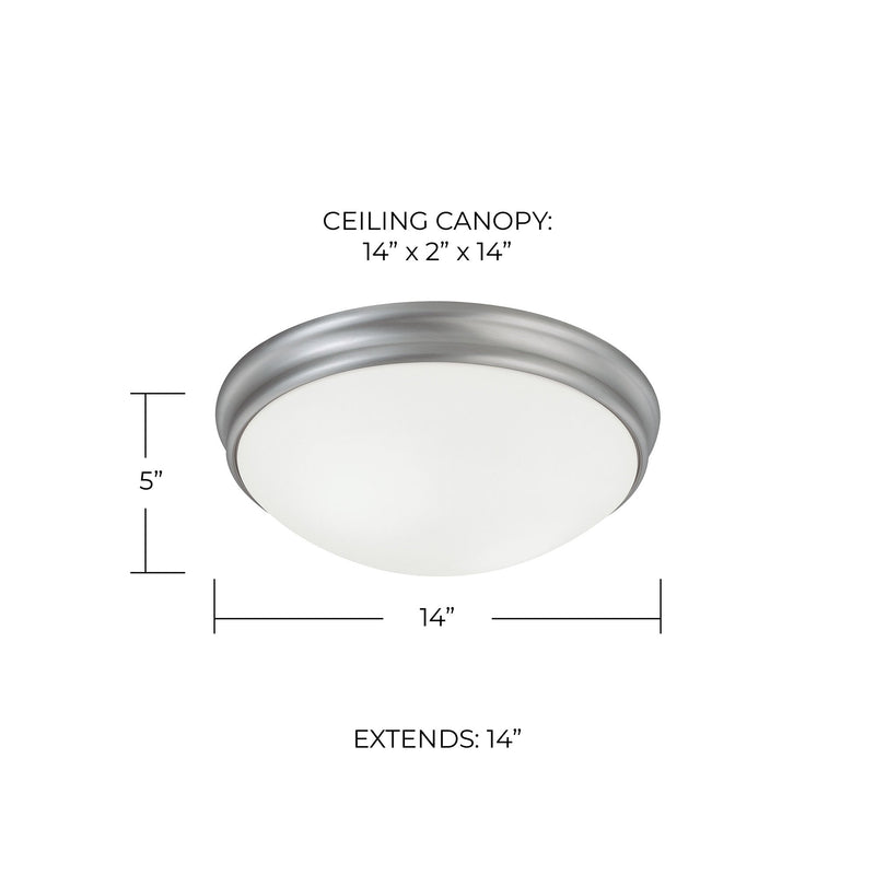Hansen 3-Light Flush Mount in Matte Nickel