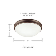 Hansen 3-Light Flush Mount in Oil Rubbed Bronze