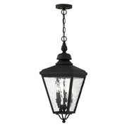 Cambridge 3-Light Large Outdoor Pendant Lantern in Black