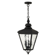 Cambridge 3-Light Large Outdoor Pendant Lantern in Black