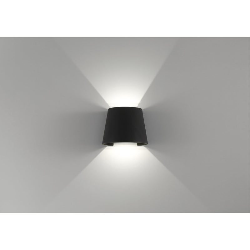 Square LED Outdoor Wall Washer in Black
