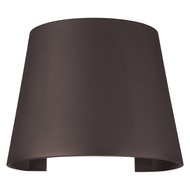 Square LED Outdoor Wall Washer in Bronze