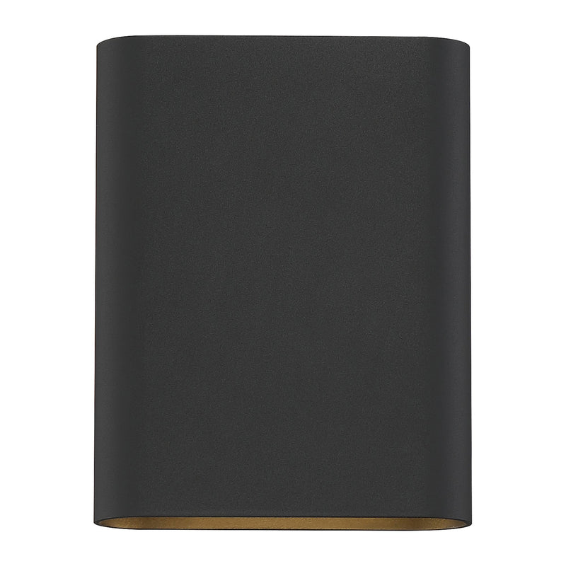 Lux 8" LED Outdoor Wall Sconce in Black