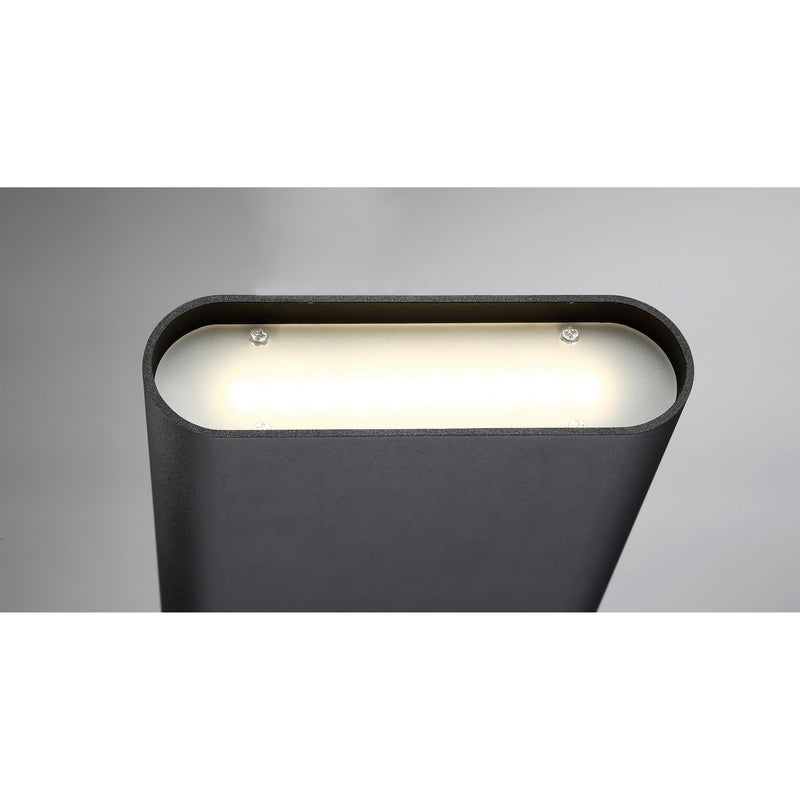 Lux 8" LED Outdoor Wall Sconce in Black