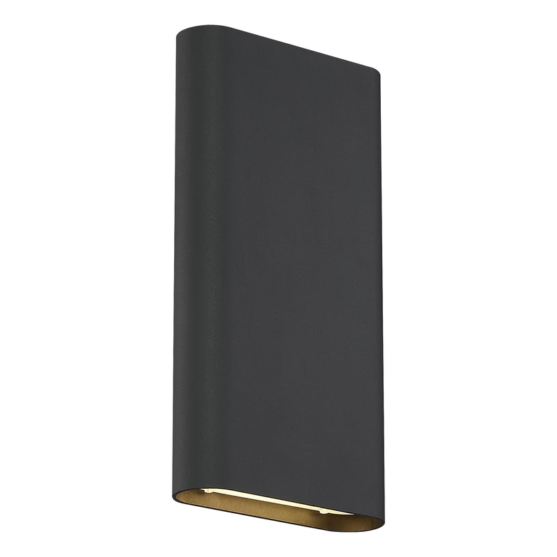 Lux 12" LED Outdoor Wall Sconce in Black