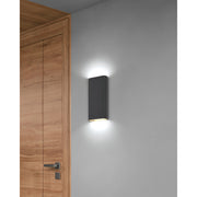 Lux 12" LED Outdoor Wall Sconce in Black