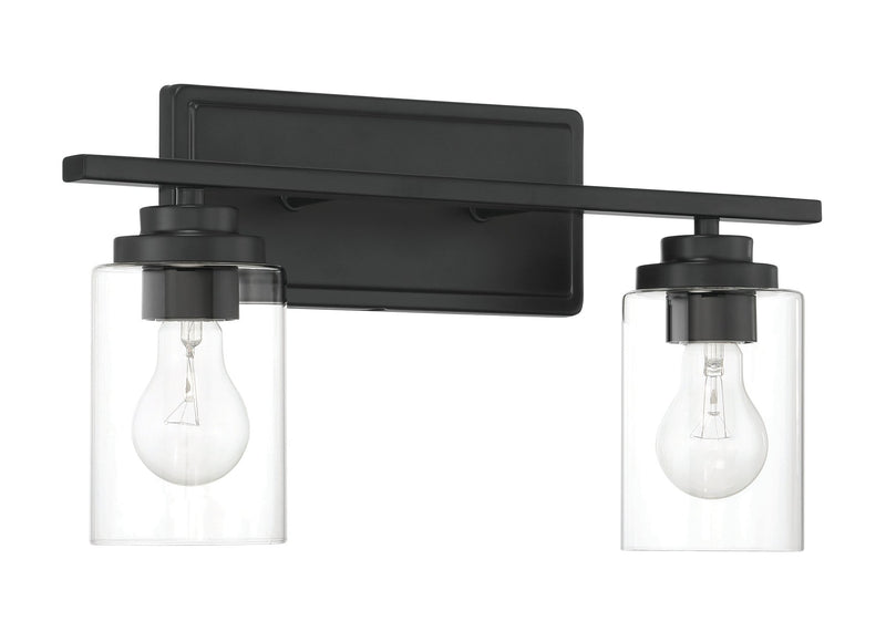 Clark 2 Light 17.38" Vanity in Flat Black