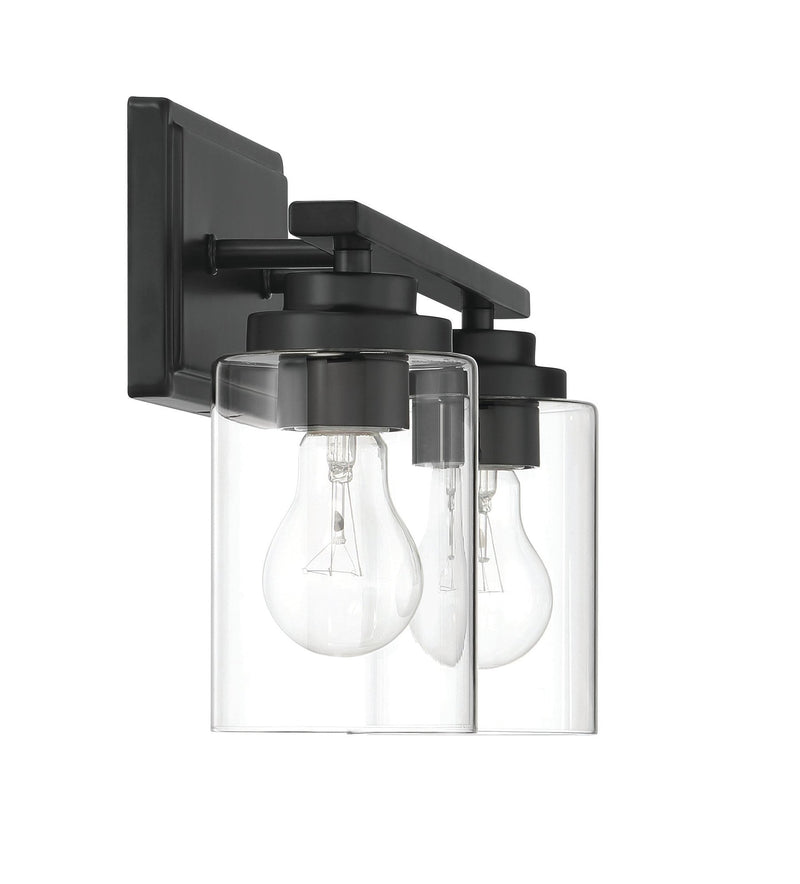 Clark 2 Light 17.38" Vanity in Flat Black