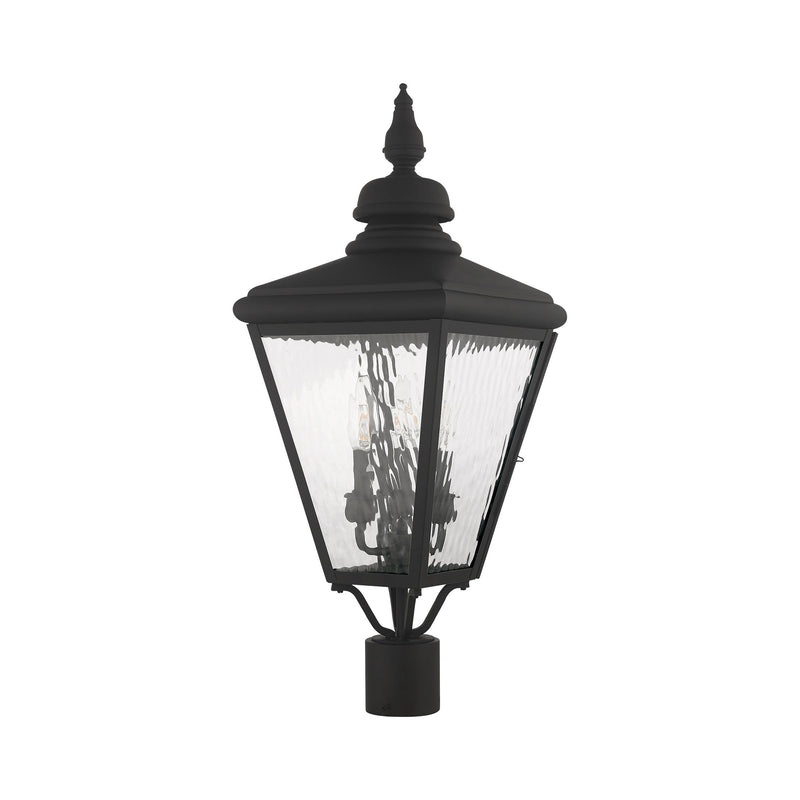 Cambridge 3-Light Large Outdoor Post Light in Black