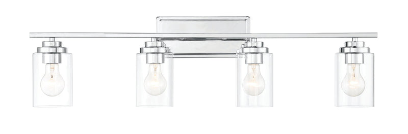 Clark 4 Light 35" Vanity in Chrome