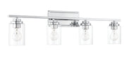 Clark 4 Light 35" Vanity in Chrome