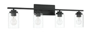 Clark 4 Light 35" Vanity in Flat Black