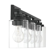 Clark 4 Light 35" Vanity in Flat Black