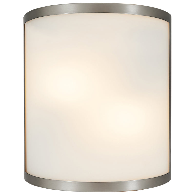 Artemis Basic 2-Light Wall Sconce in Brushed Steel
