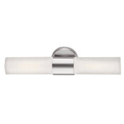 Aqueous 2-Light Bath Vanity Light in Brushed Steel