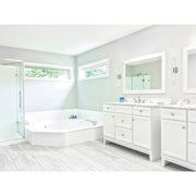 Aqueous 2-Light Bath Vanity Light in Brushed Steel