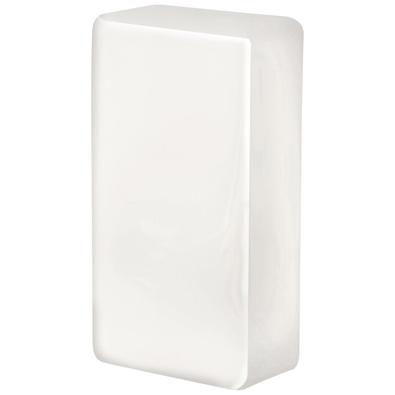 Brick Outdoor Wall Sconce in Opal Glass