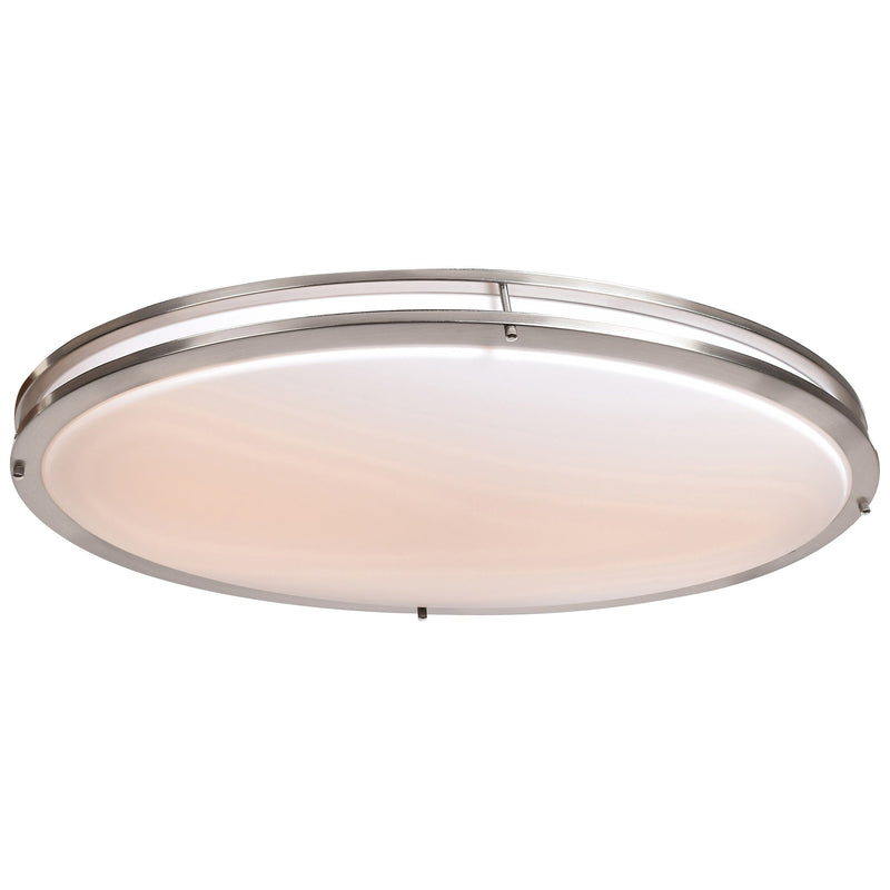 Solero Oval LED Flush Mount in Brushed Steel