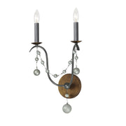 Formosa 2 Light Wall Sconce in Golden Noir