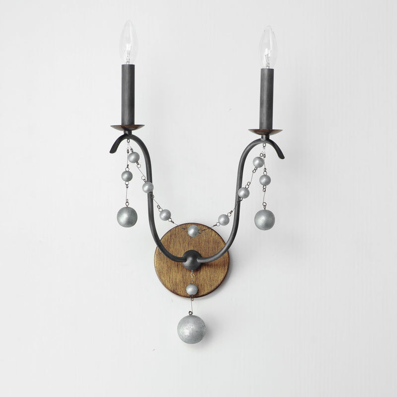 Formosa 2 Light Wall Sconce in Golden Noir